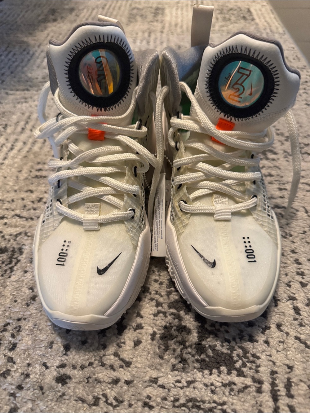 Nike Zoom G.T. Jump Boys White Black Grey Basketball Shoes Sz 3.5 CZ9907-101